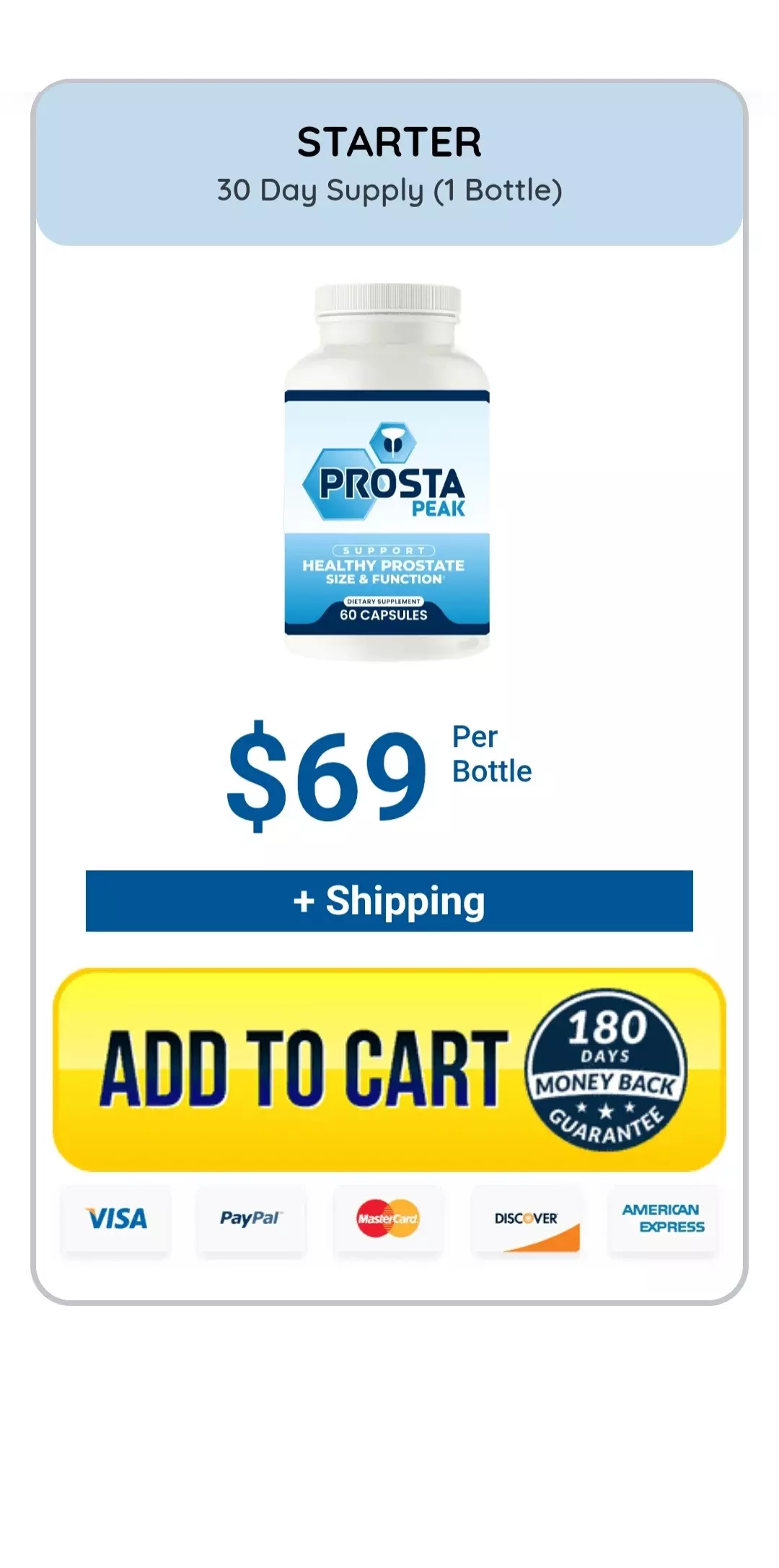 Prosta Peak™ 1 bottle pricing